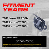 Lexus CT 200h (2011-2013) OEM Replacement Backup Camera OE Part # 86790-76010