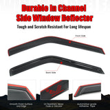 1987-1990 Nissan Pathfinder& 1987-1997 Pickup Standard Cab In-Channel Window Visors Acrylic Sun Rain Deflectors 2PCS