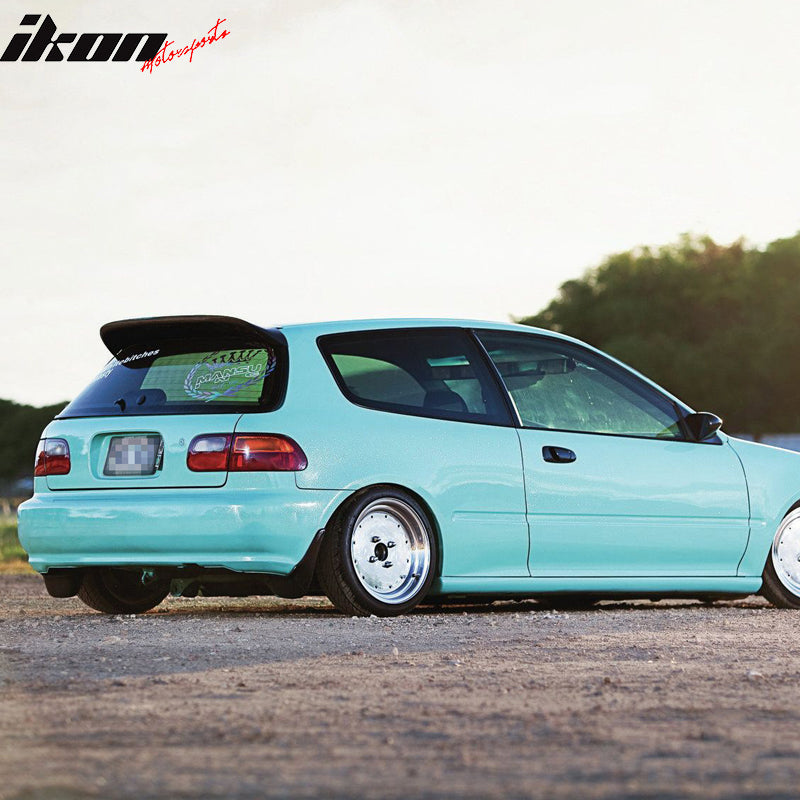 1992-1995 Honda Civic Duckbill Matte Black Rear Roof Spoiler Wing ABS