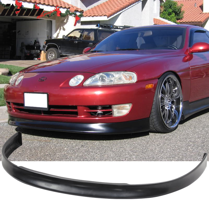 1992-1996 Lexus SC300 SC400 WS Style Black Front Bumper Lip PU