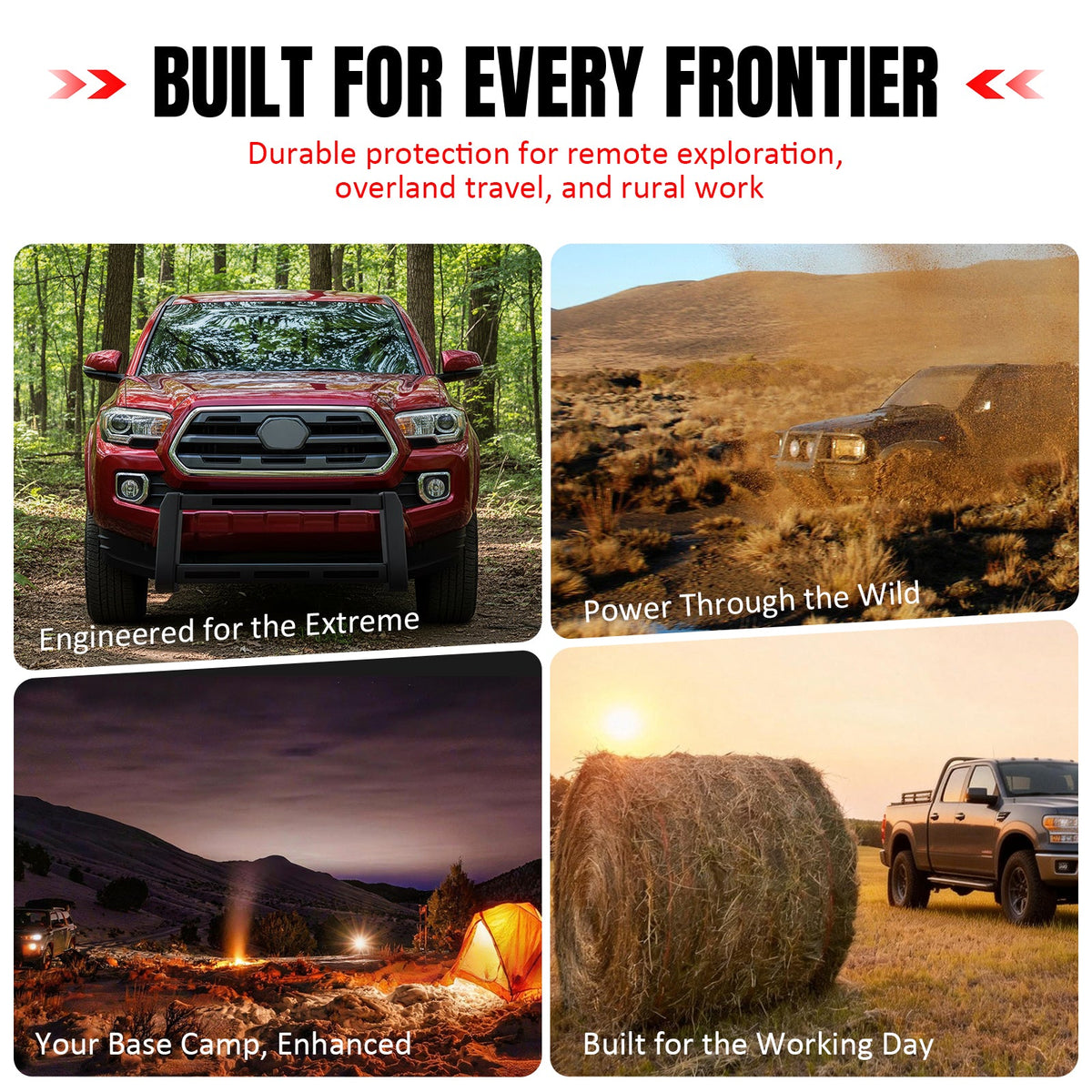 2016-2023 Toyota Tacoma Bull Bar Front Brush Bumper Grille Guard