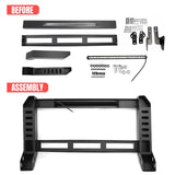 2019-2024 Ram 1500 Bull Bar Brush Bumper Grille Guard Protector W/LED