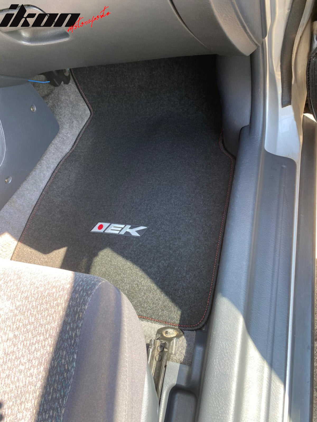 Floor Mat for Honda Civic 1996-2000 Black Red Stitch 4PC Nylon