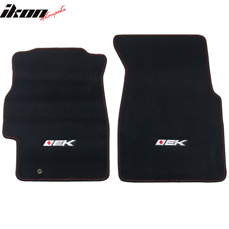 Floor Mat for Honda Civic 1996-2000 Black Red Stitch 4PC Nylon