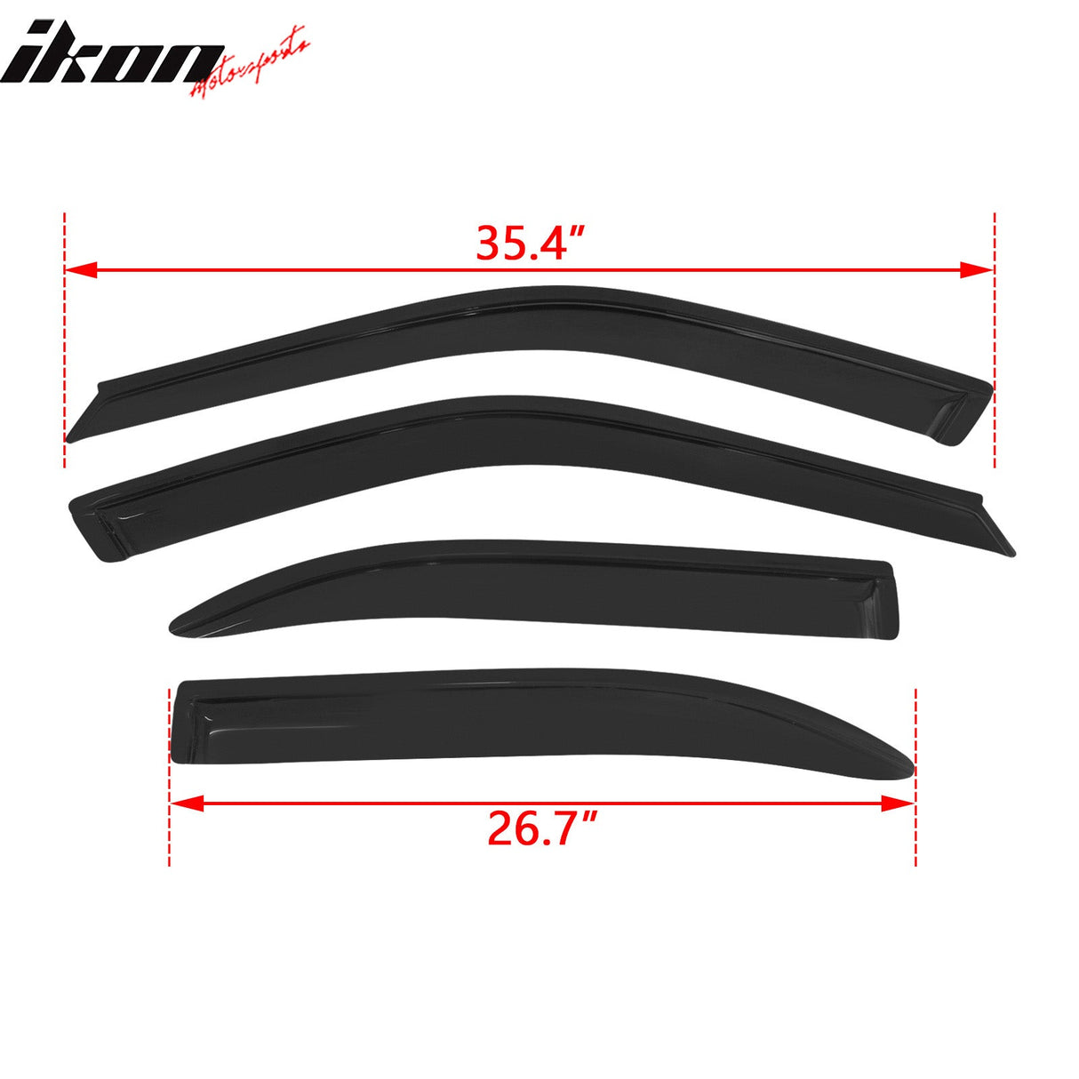 1996-2000 Honda Civic Sedan Window Visors Acrylic 4Pc Set