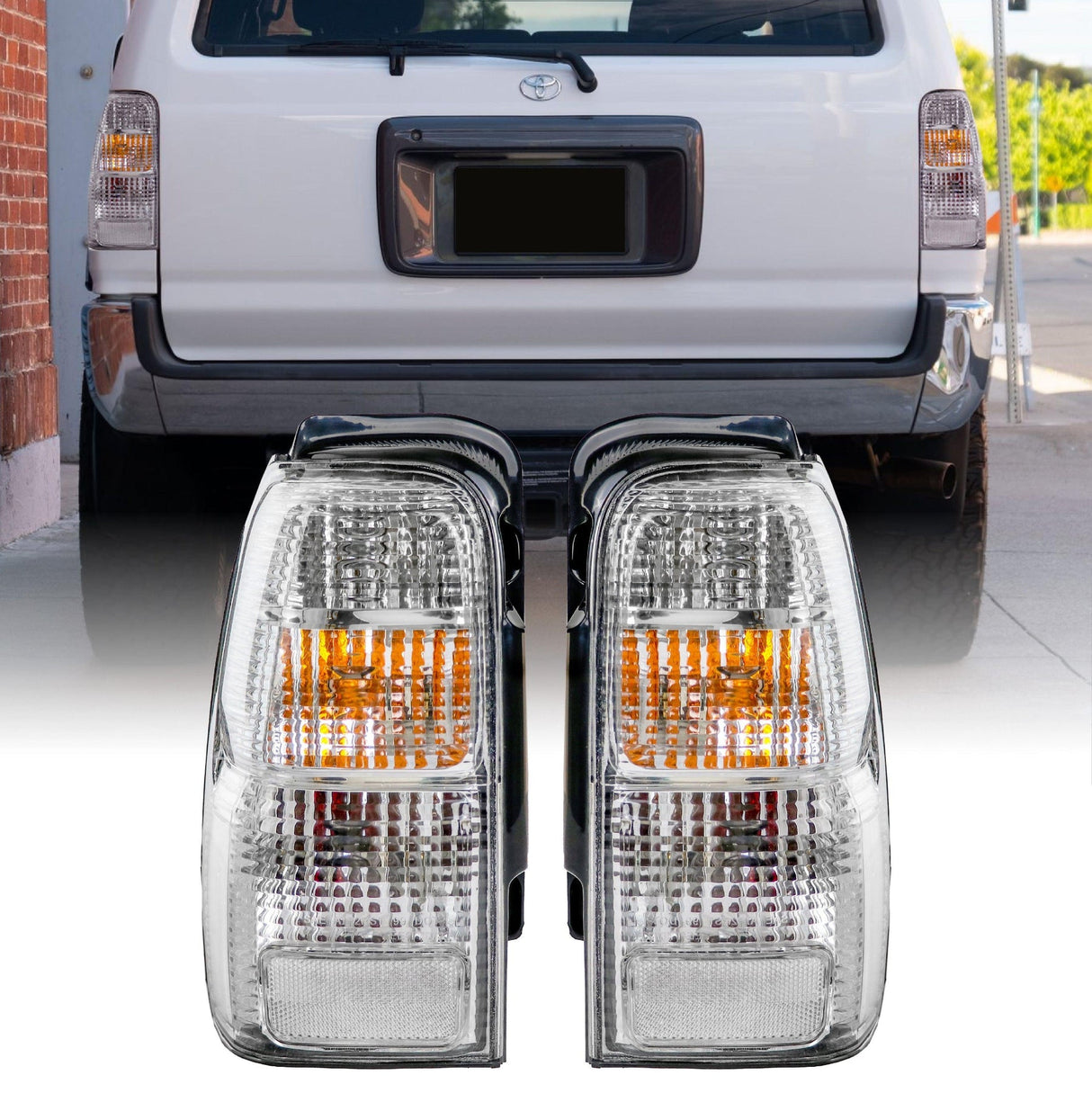 1996-2002 Toyota 4runner Trd Jdm Clear Rear Tail Lights Made By Unique Style Racing