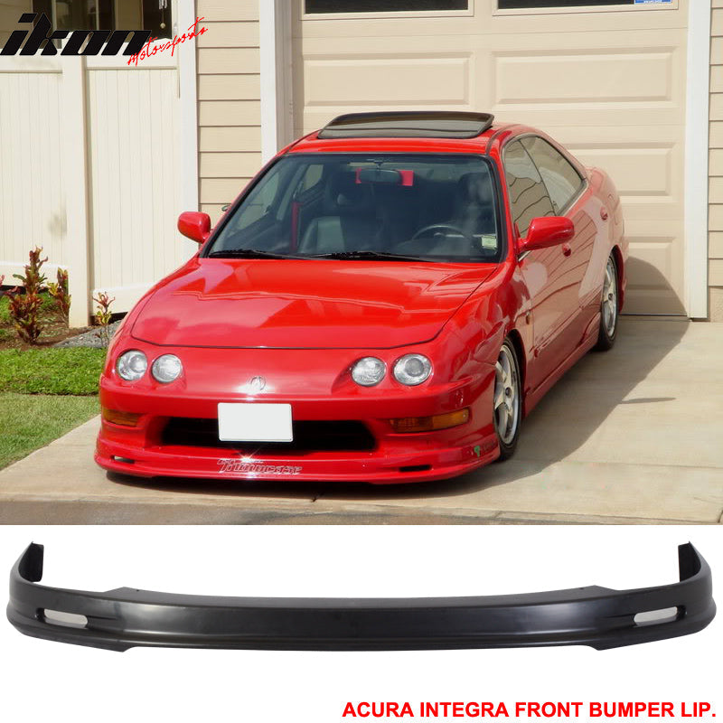 Black PP Mugen Front & Rear Bumper Lip Fits 98-01 Acuraintegra