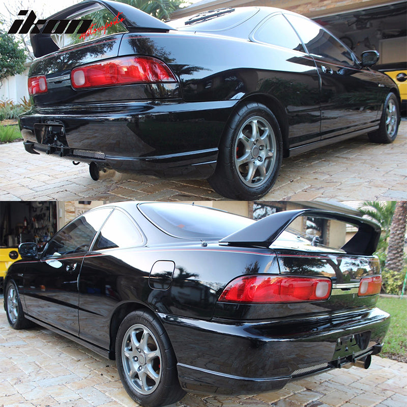 1998-2001 Acura Integra Hatchback USDM Style Black Rear Bumper Apron P