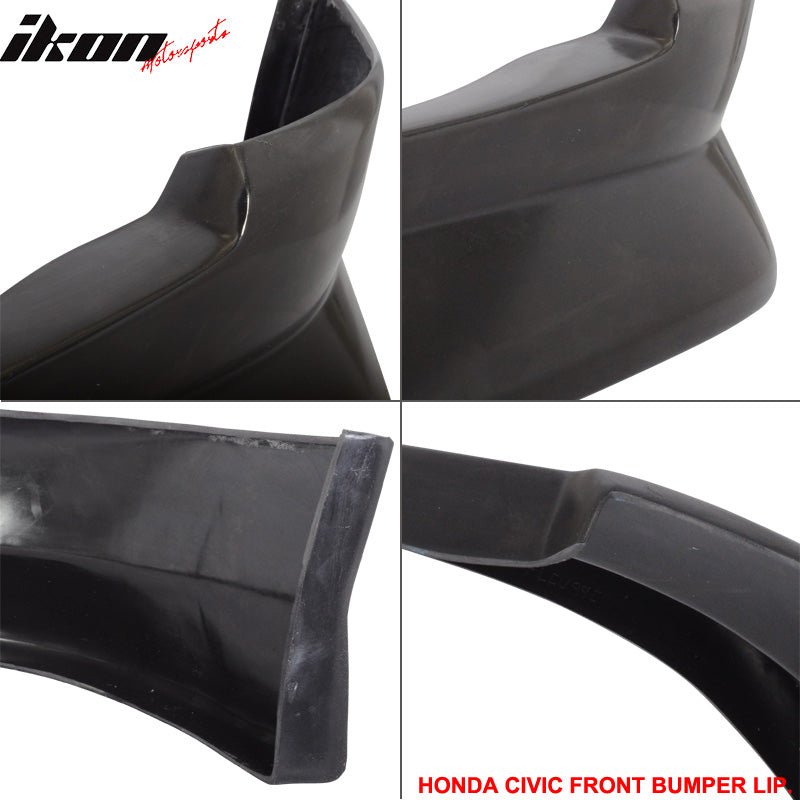 1999-2000 Honda Civic EK CS Style Unpainted Front Lip Splitter PU
