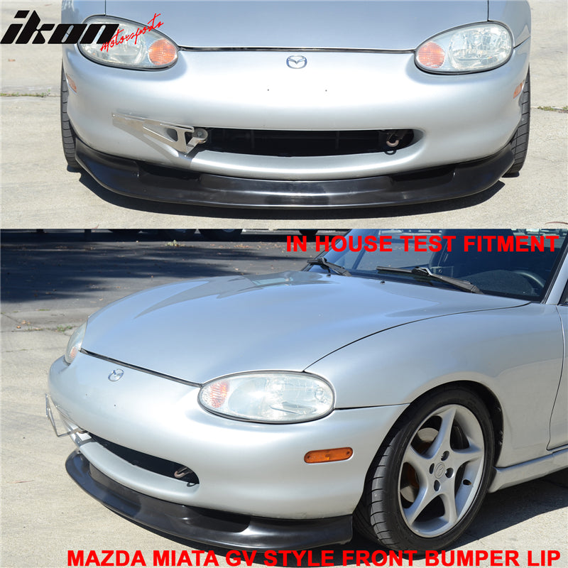 1999-2000 Mazda Miata MX-5 GV Unipainted Black Front Bumper Lip PU