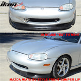 1999-2000 Mazda Miata MX-5 GV Unipainted Black Front Bumper Lip PU