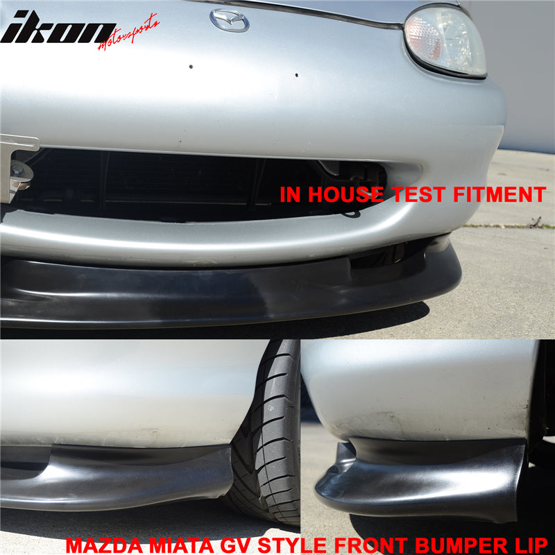 1999-2000 Mazda Miata MX-5 GV Unipainted Black Front Bumper Lip PU