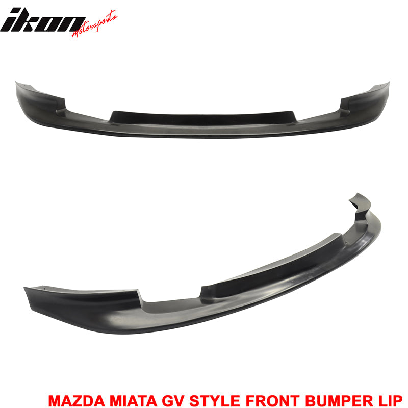 1999-2000 Mazda Miata MX-5 GV Unipainted Black Front Bumper Lip PU