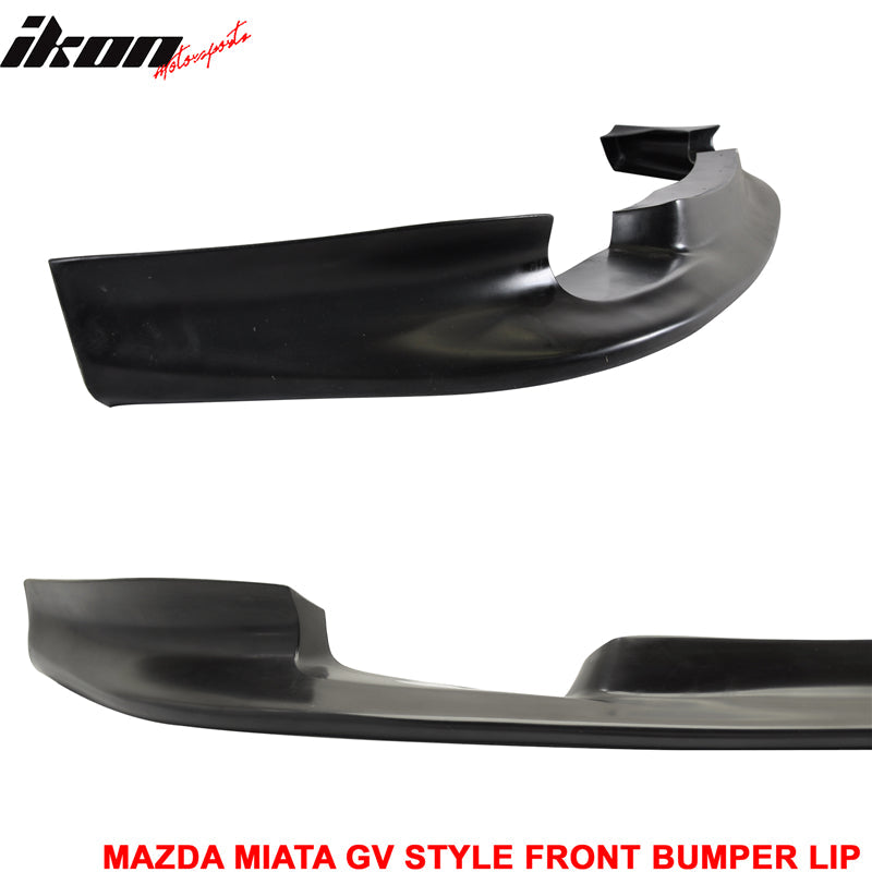1999-2000 Mazda Miata MX-5 GV Unipainted Black Front Bumper Lip PU