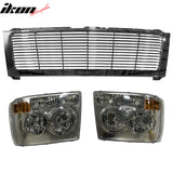1999-2002 Silverado Range Rover Style Front Upper Grille W/Headlights