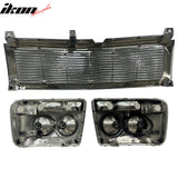 1999-2002 Silverado Range Rover Style Front Upper Grille W/Headlights