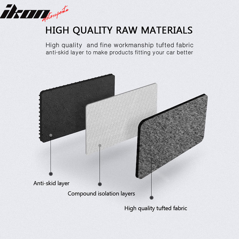Car Floor Mat for 1999-2004 Jeep Grand Cherokee Gray Carpet 4PC Nylon