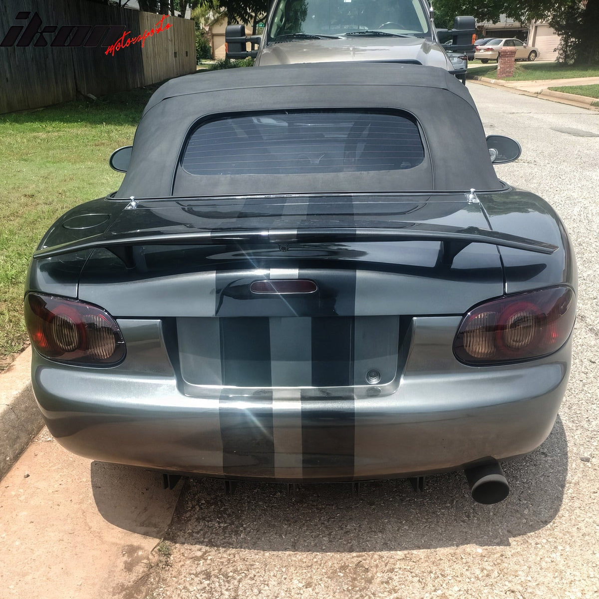 1999-2005 Mazda Miata Glossy Black IKON Type A Rear Spoiler Wing Coupe