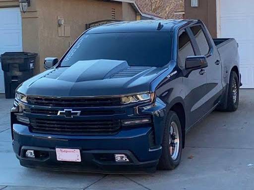 2019-2023 Chevrolet Silverado 4 doors 2 doors TMS Style Carbon Fiber Black Hood