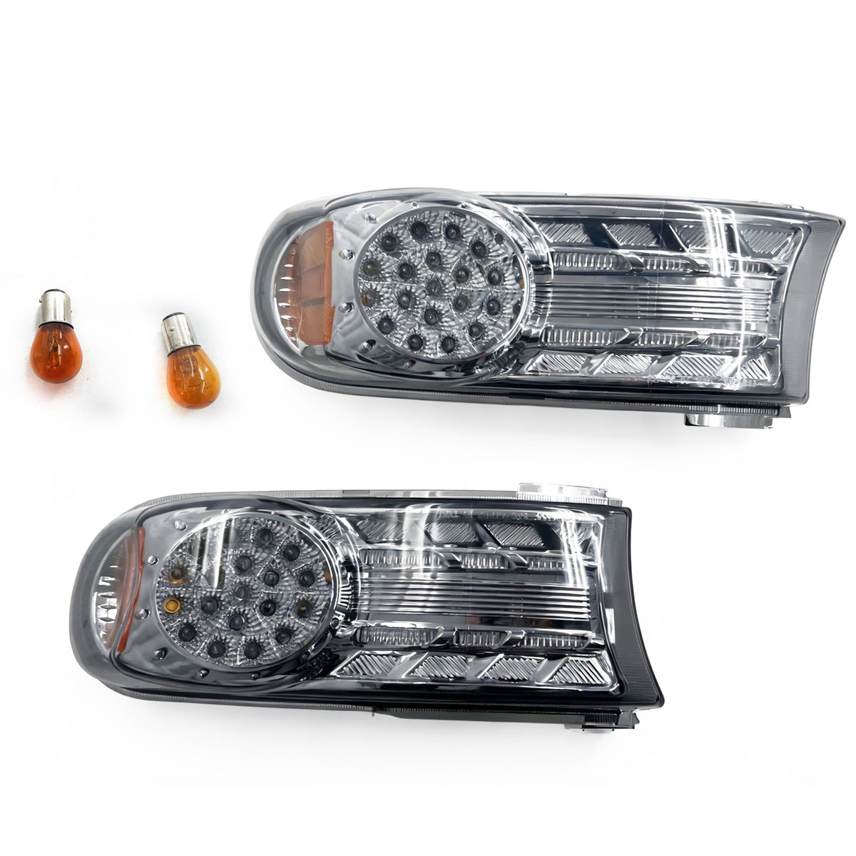 2007-2014 Toyota FJ Cruiser Black Smoke LED Look Parking Lights Pair