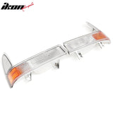 1999-2004 Ford F-250/F-350 Super Duty 2001-2004 Excursion Front Bumper Turn Signal Parking Lights Lamp Assembly Replacement Chrome Housing Amber Lens