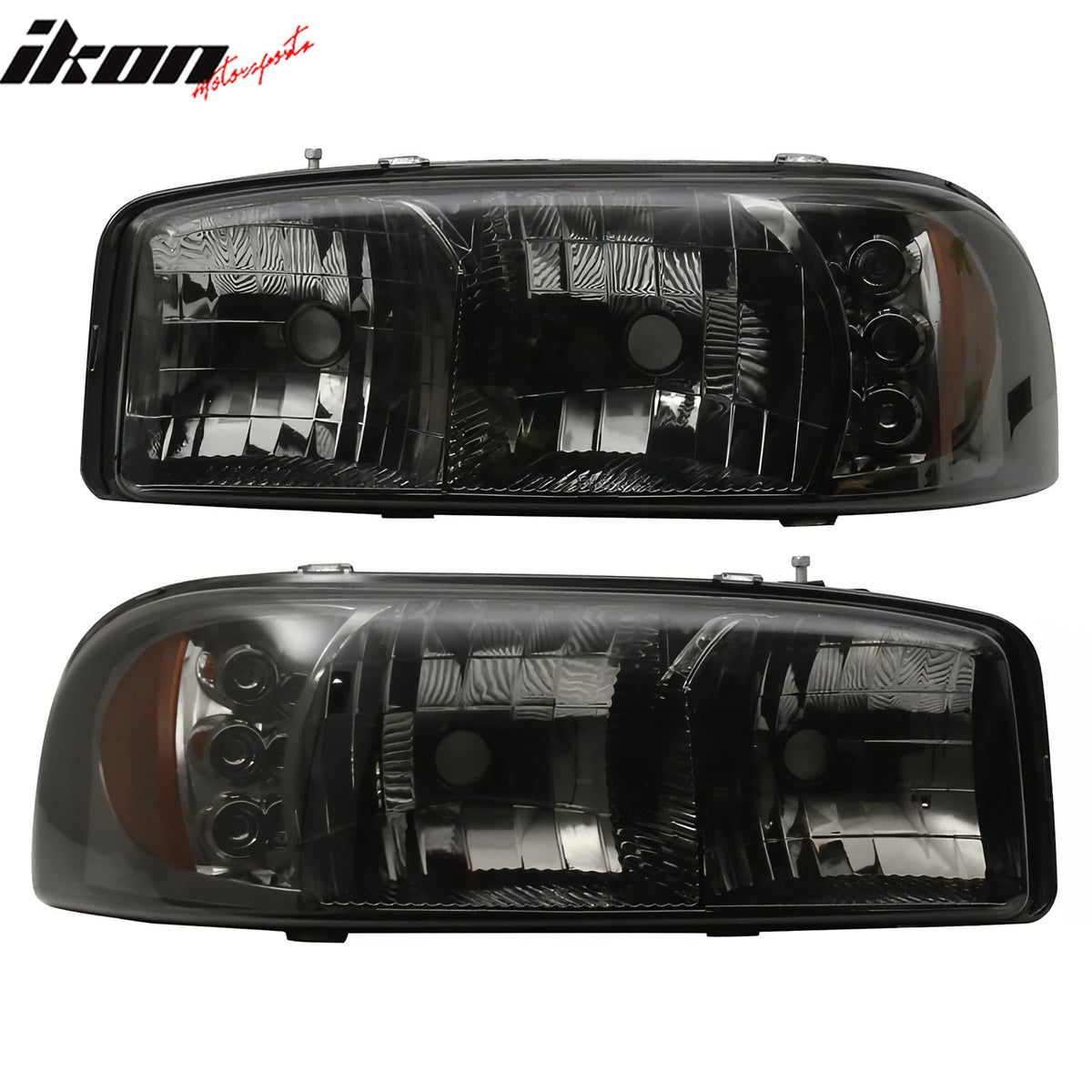 Clearance! Front Bumper Crystal Head Lights for GMC Sierra 1999-2006 Pair Clear Lens