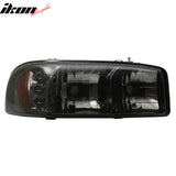 Clearance! Front Bumper Crystal Head Lights for GMC Sierra 1999-2006 Pair Clear Lens