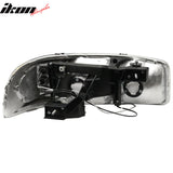 Clearance! Front Bumper Crystal Head Lights for GMC Sierra 1999-2006 Pair Clear Lens