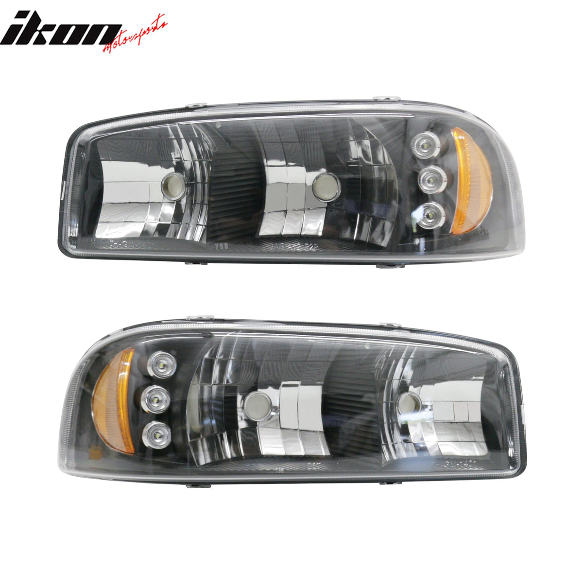 Clearance! Front Bumper Crystal Head Lights for GMC Sierra 1999-2006 Pair Clear Lens