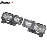 1988-1993 Chevy C/K 1992-1993 Chevy Blazer Head Lights Black Housing Clear Lens 2PC