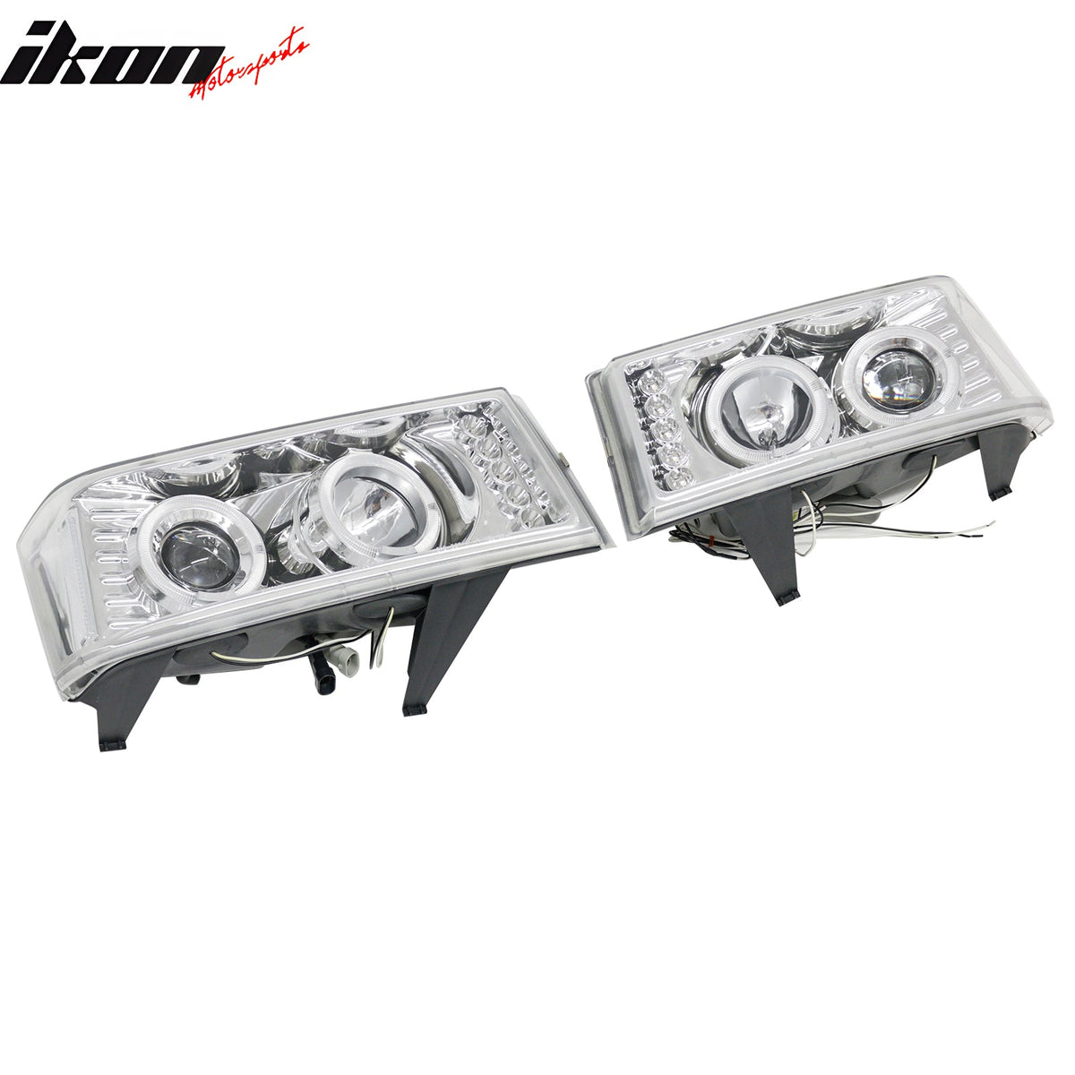 2004-2012 GMC Canyon& Chevy Colorado Chrome Front Bumper Head Lights Lamps Pair