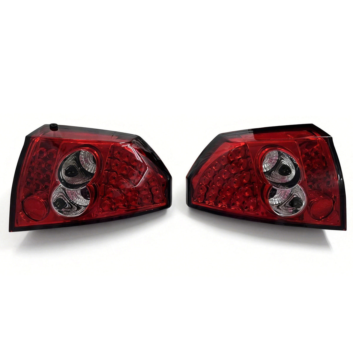 2005-2008 Chrysler 300C Left Right Tail Lights Lamps Red Housing Clear Lens Pair