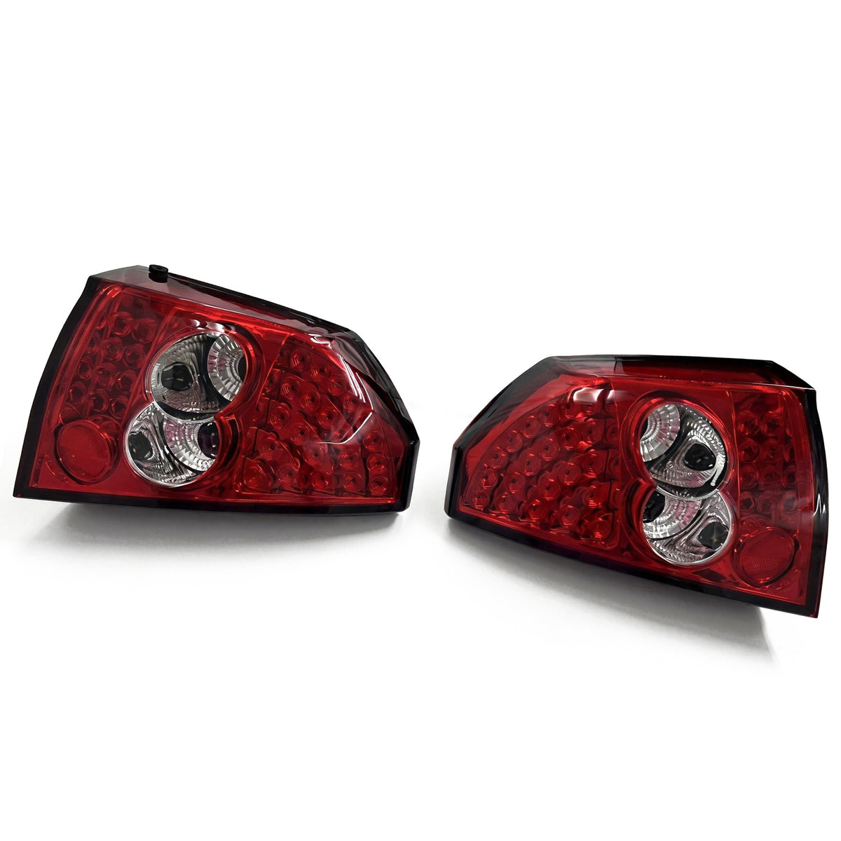 2005-2008 Chrysler 300C Left Right Tail Lights Lamps Red Housing Clear Lens Pair