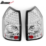 2005-2008 Dodge Magnum 2PCS Driver Passenger Side Rear Tail Lights Lamps Assembly Replacement LED Look Chrome Housing