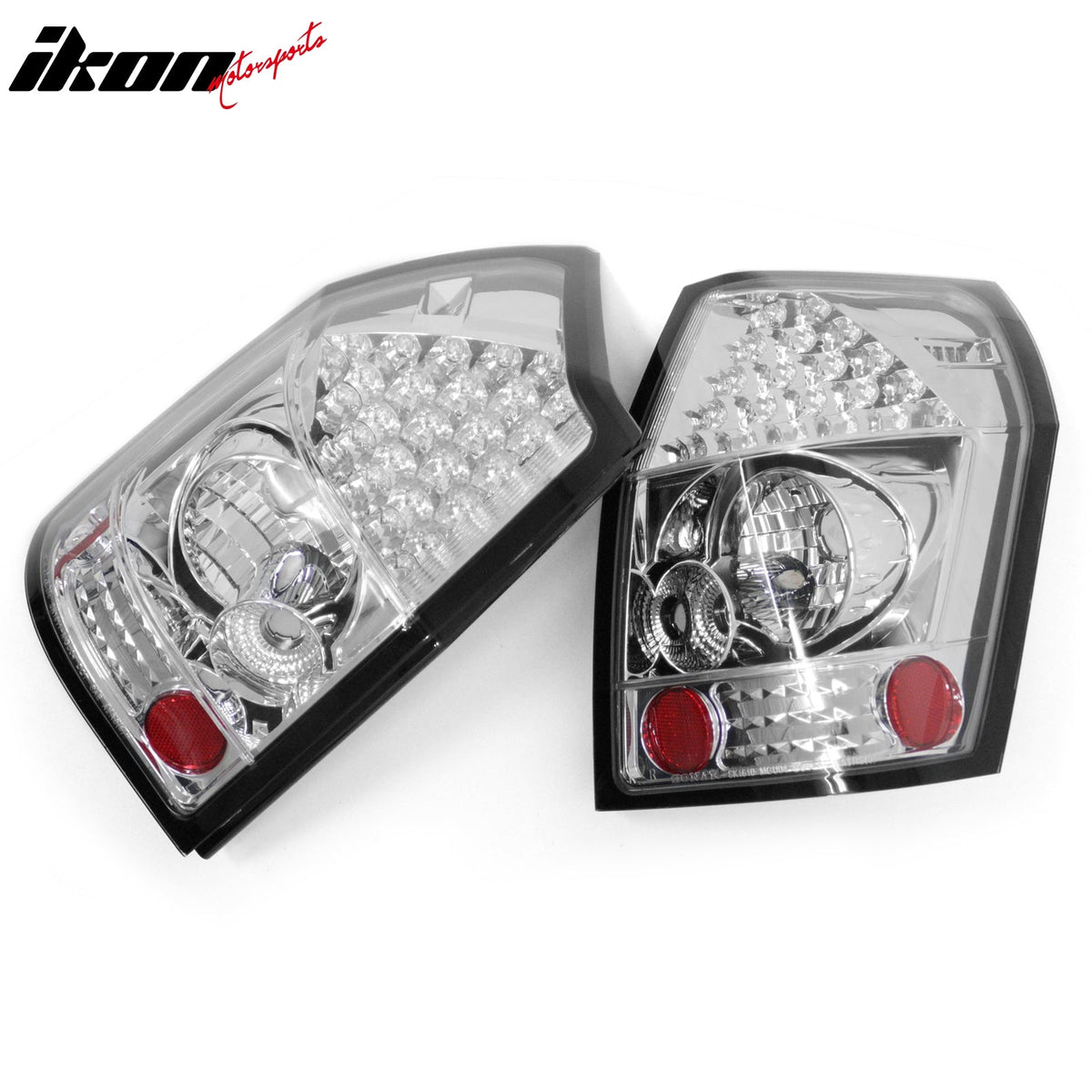 2005-2008 Dodge Magnum 2PCS Driver Passenger Side Rear Tail Lights Lamps Assembly Replacement LED Look Chrome Housing