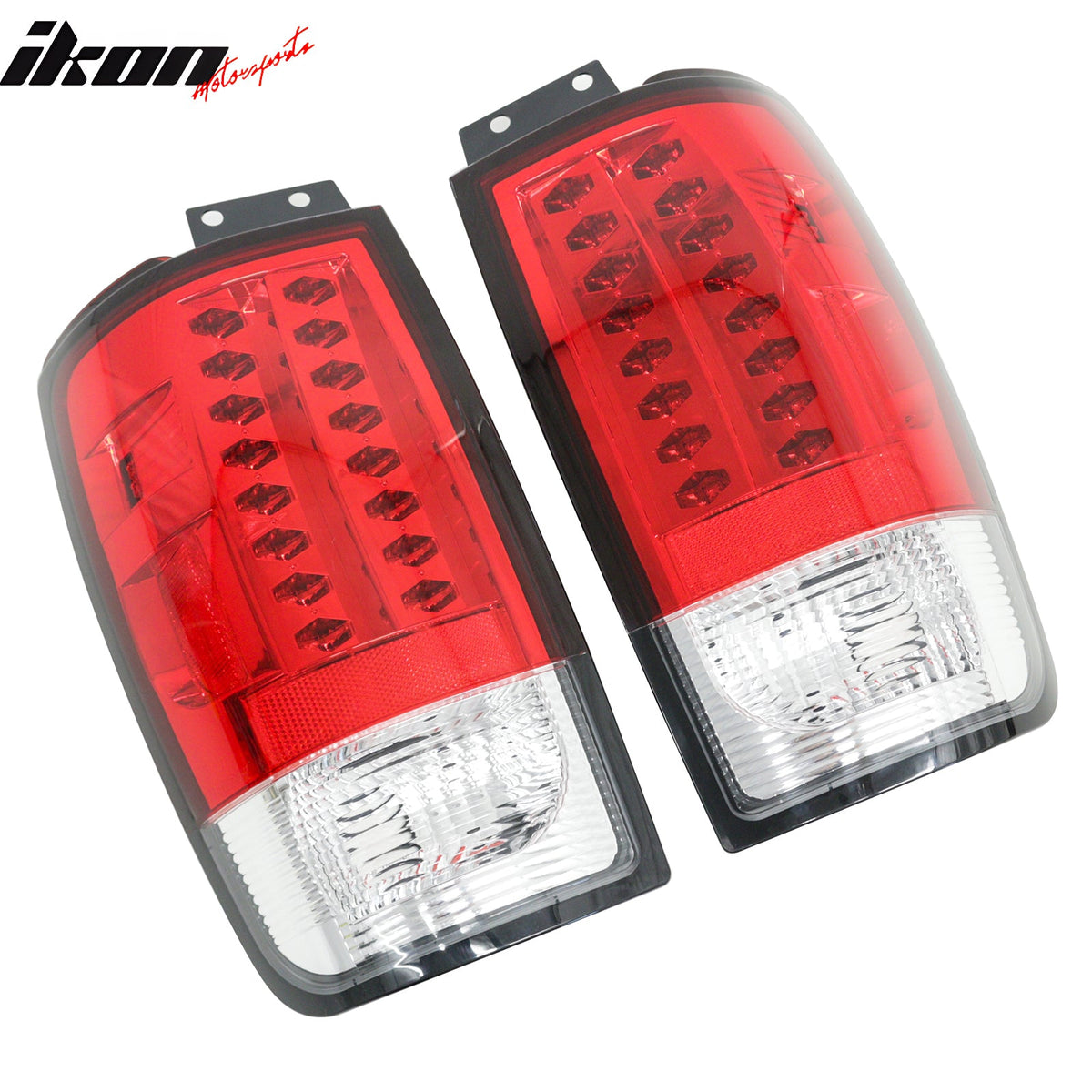 1997-2002 Ford Expedition 2PCS RH LH Left Right Driver Passenger Side Rear Tail Lights Lamps Assembly Replacement Red & Clear Lens