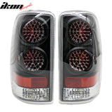 2000-2006 Chevy Suburban Tahoe GMC Yukon XL 1500 2500 2PCS Driver Passenger Side Rear Tail Lights Lamps Assembly Replacement Black Housing Clear Lens