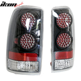 2000-2006 Chevy Suburban Tahoe GMC Yukon XL 1500 2500 2PCS Driver Passenger Side Rear Tail Lights Lamps Assembly Replacement Black Housing Clear Lens