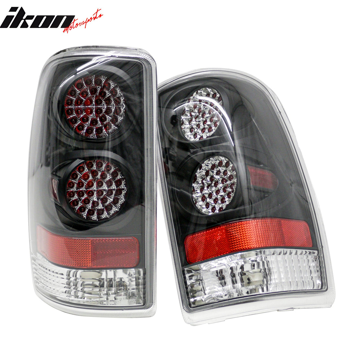 2000-2006 Chevy Suburban Tahoe GMC Yukon XL 1500 2500 2PCS Driver Passenger Side Rear Tail Lights Lamps Assembly Replacement Black Housing Clear Lens