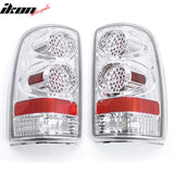 2000-2006 Chevy Suburban Tahoe GMC Yukon XL 1500 2500 2PCS Driver Passenger Side Rear Tail Lights Lamps Assembly Replacement Chrome Housing Clear Lens