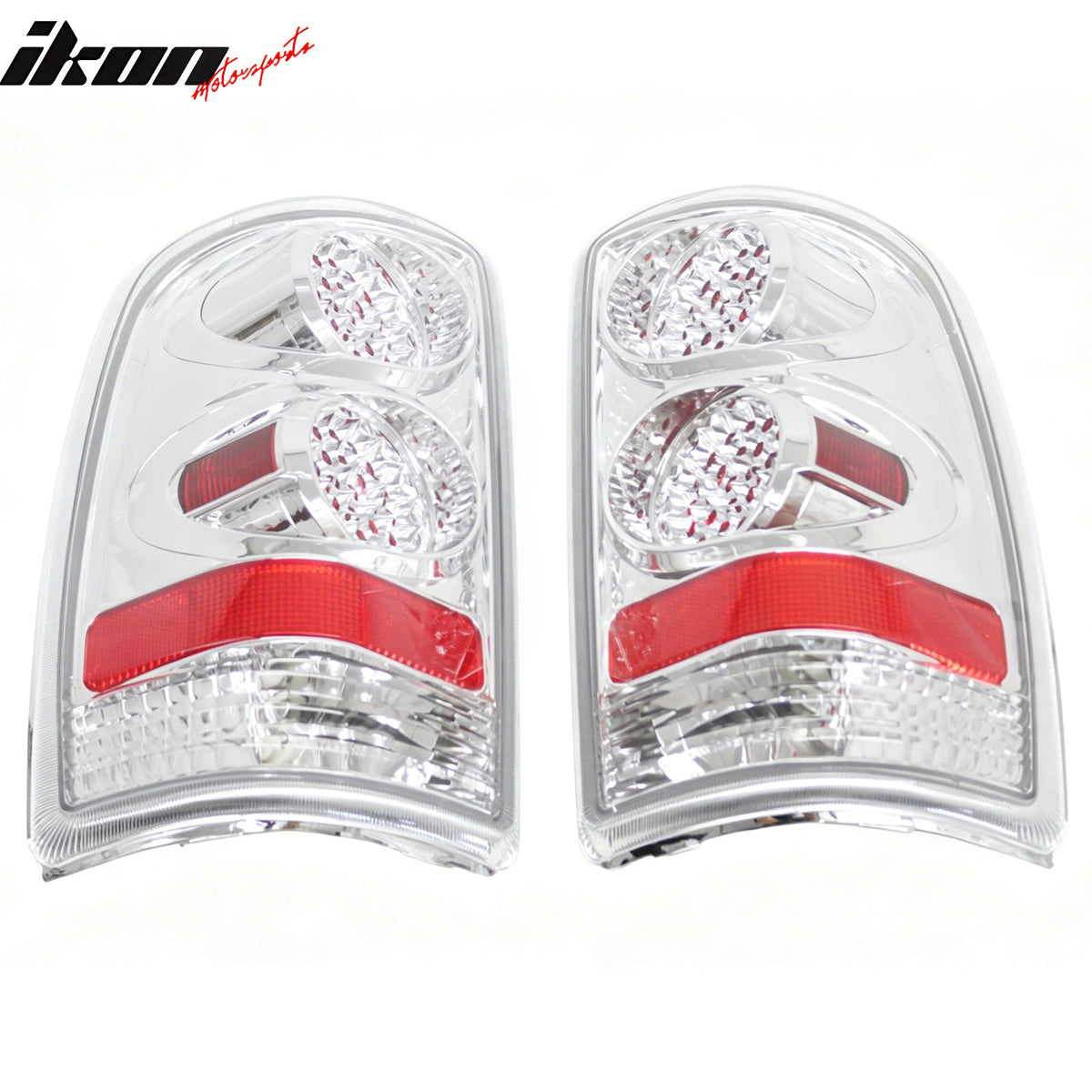 2000-2006 Chevy Suburban Tahoe GMC Yukon XL 1500 2500 2PCS Driver Passenger Side Rear Tail Lights Lamps Assembly Replacement Chrome Housing Clear Lens