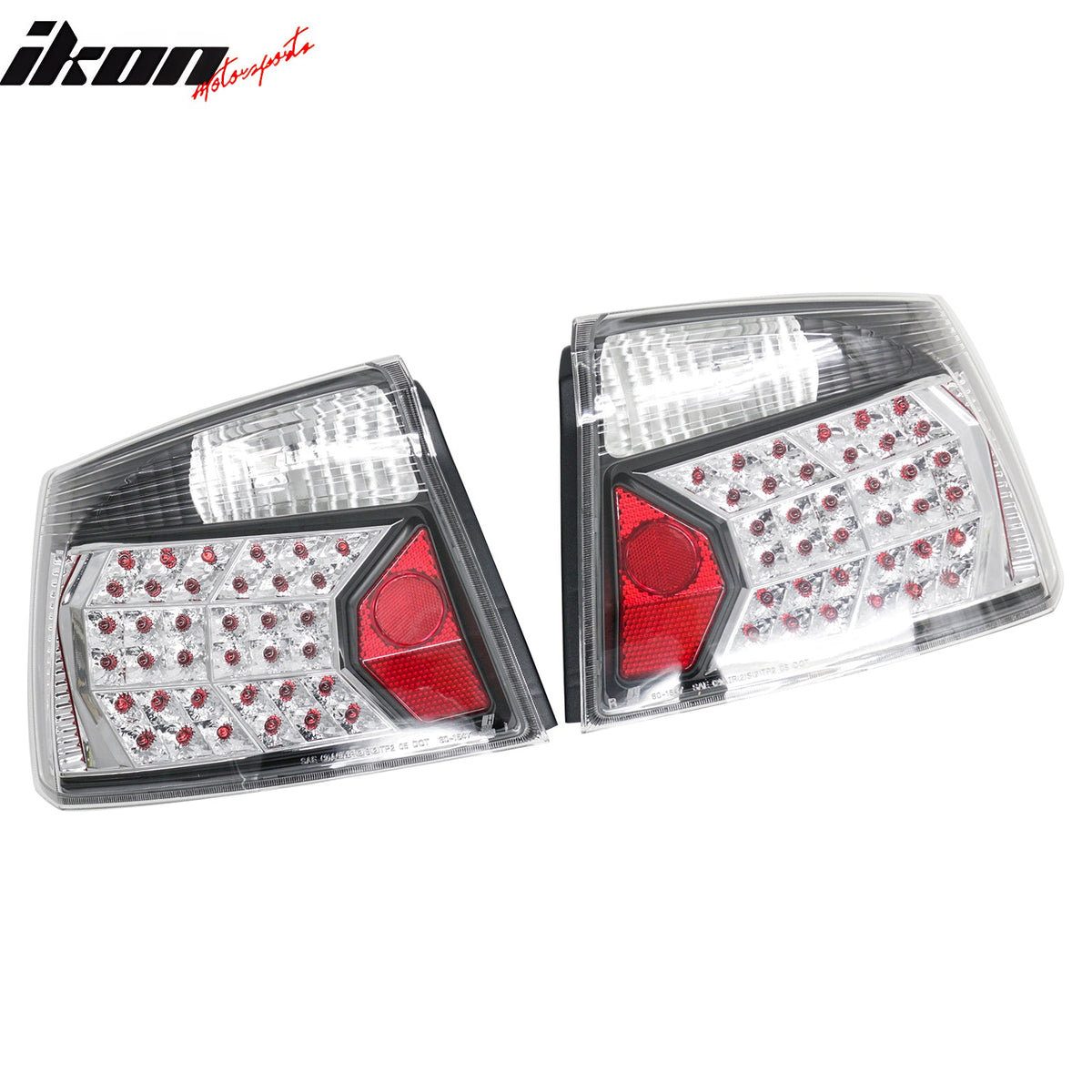 2005-2008 Dodge Charger 2PCS RH LH Left Right Driver Passenger Side Rear Tail Lights Lamps Assembly Replacement Black & Chrome Housing