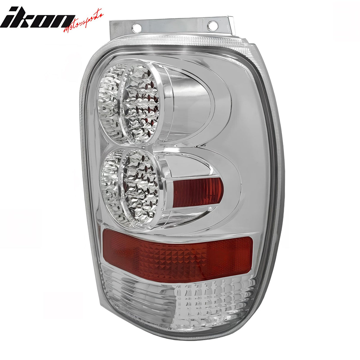 1998-2001 Explorer Chrome Clear Lens LED Tail Lights Rear Brake Lamps