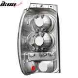 1998-2001 Explorer Chrome Clear Lens LED Tail Lights Rear Brake Lamps
