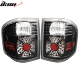 2004-2007 Ford F-150 Black Clear Lens LED Tail Lights Rear Brake Lamps