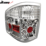 2004-2007 Ford F-150 Chrome Clear Lens LED Tail Lights Rear Brake Lamp