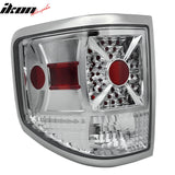 2004-2007 Ford F-150 Chrome Clear Lens LED Tail Lights Rear Brake Lamp