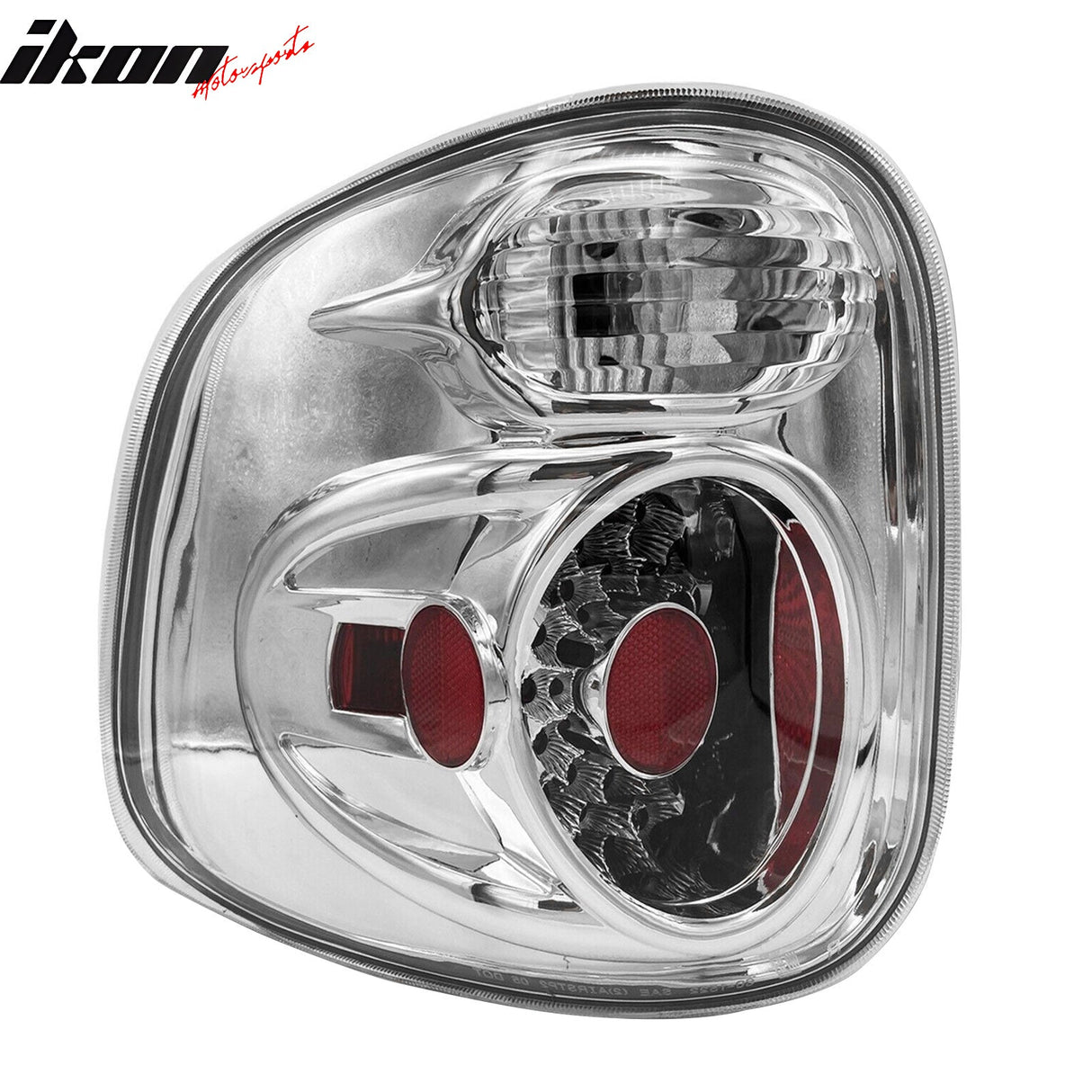 1997-2003 Ford F-150 Chrome Clear Lens LED Tail Lights Rear Brake Lamp