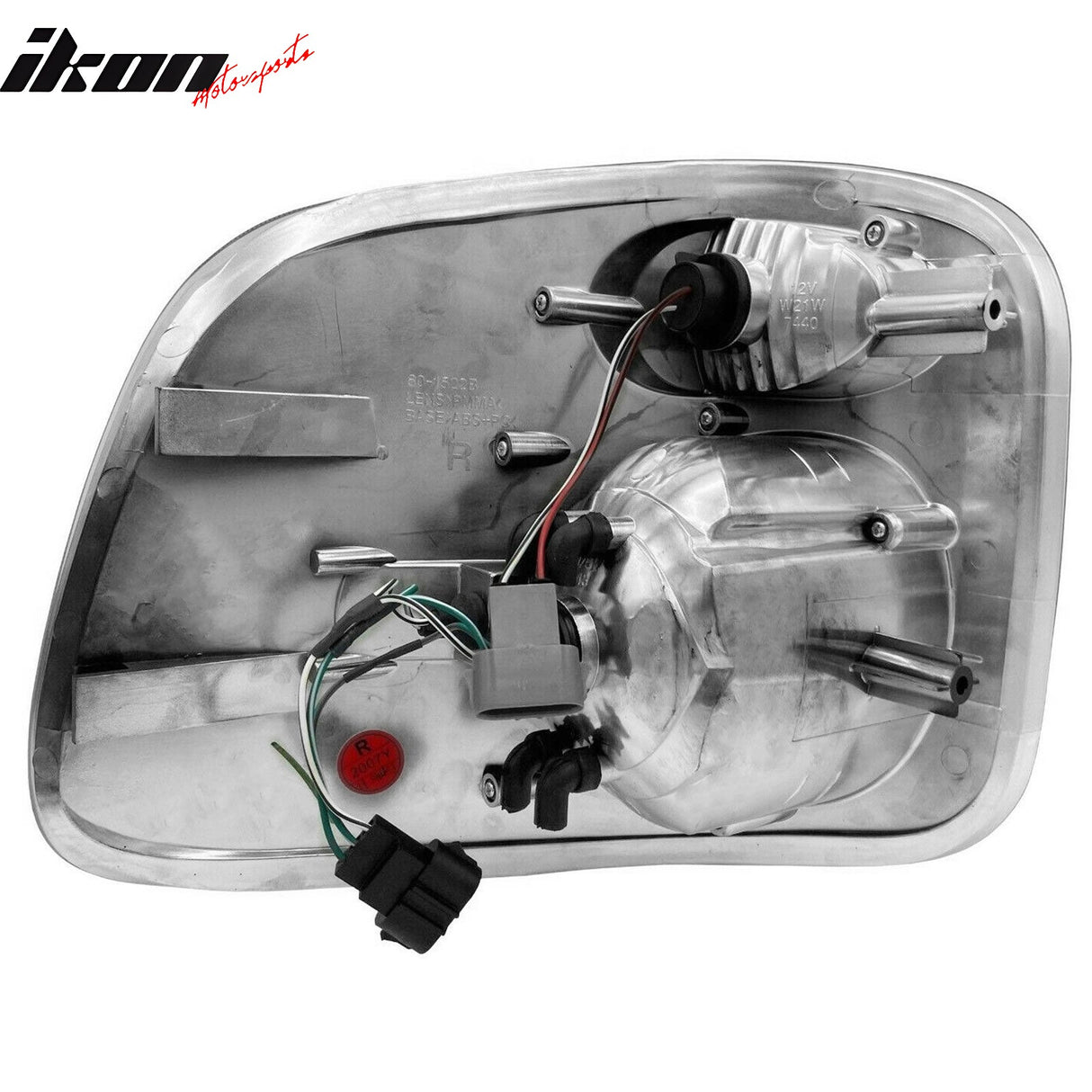 1997-2003 Ford F-150 Chrome Clear Lens LED Tail Lights Rear Brake Lamp