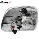 1997-2003 Ford F-150 Chrome Clear Lens LED Tail Lights Rear Brake Lamp